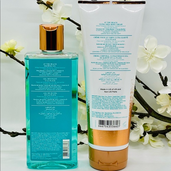 Bath and Body Works At the Beach Duo Set Ultra Shea Body Cream, Shower Gel - Picture 2 of 4